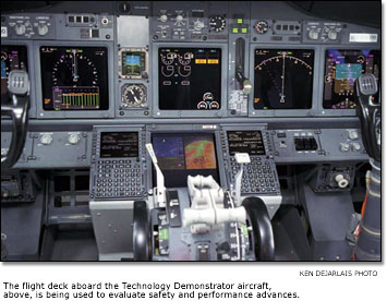  The flight deck aboard the Technology Demonstrator aircraft