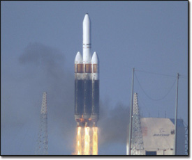 Delta IV Heavy lifts off