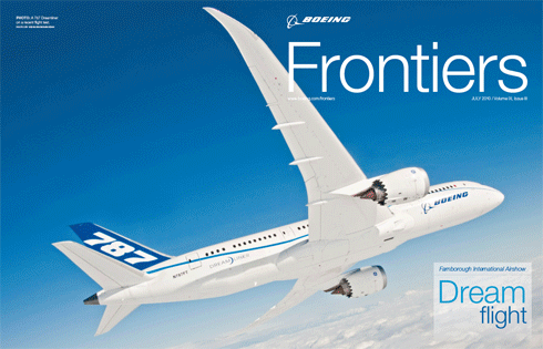 Frontiers cover wrap for Farnborough Airshow